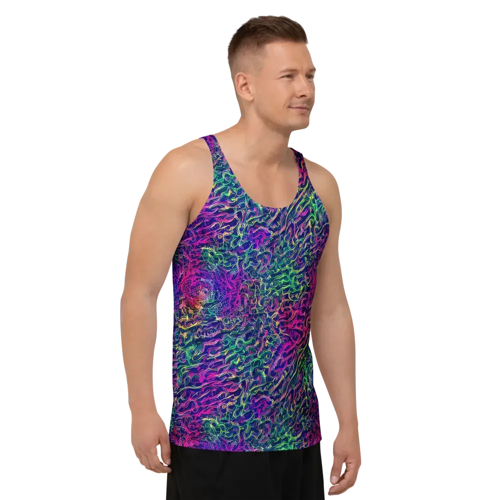 Fuchsia Frontier on Men's Tank Top — Right Front