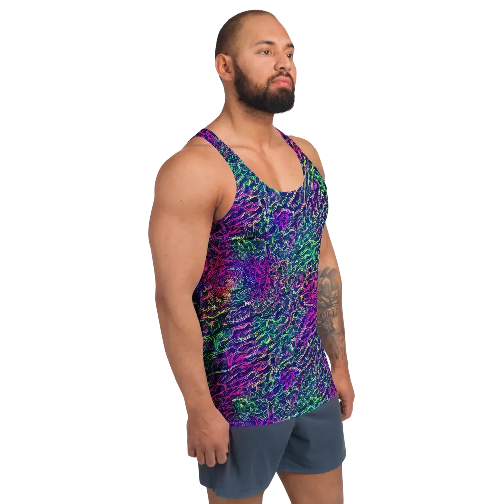 Fuchsia Frontier on Men's Tank Top — Right Front