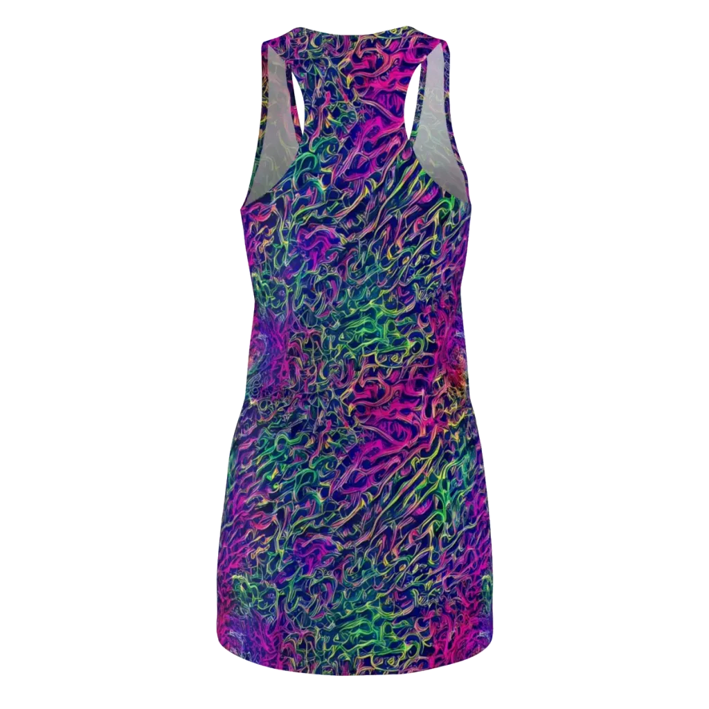 Fuchsia Frontier on Racerback Dress — Back