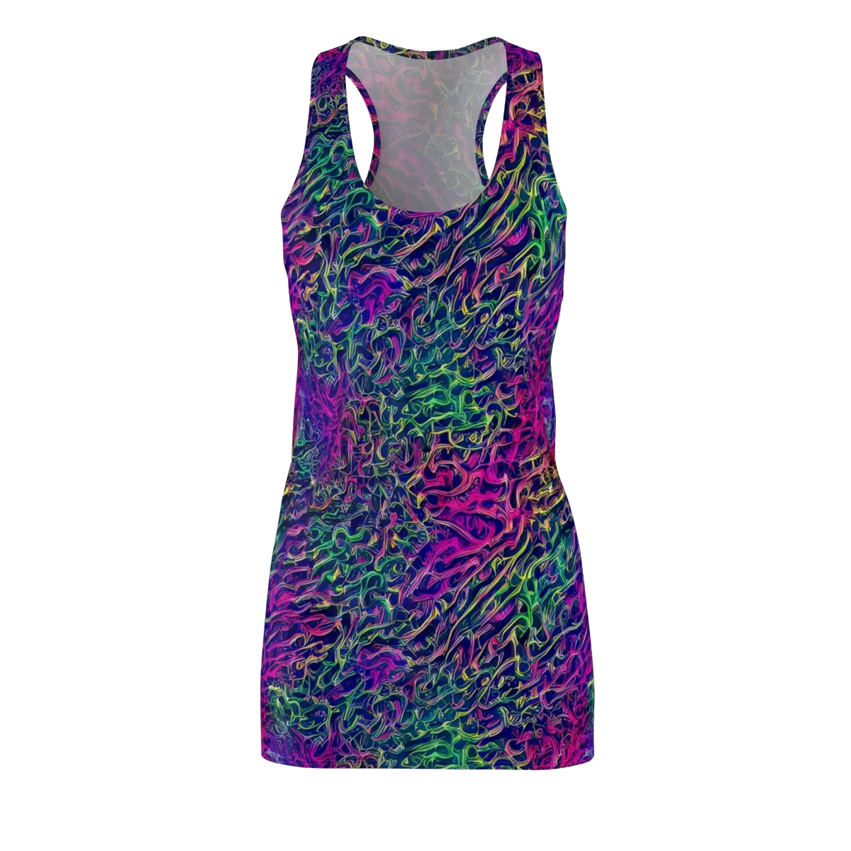 Fuchsia Frontier on Racerback Dress — Front
