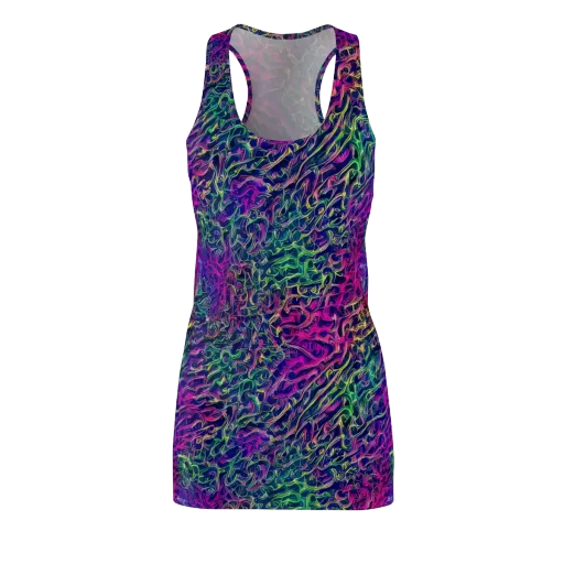 Fuchsia Frontier on a Racerback Dress