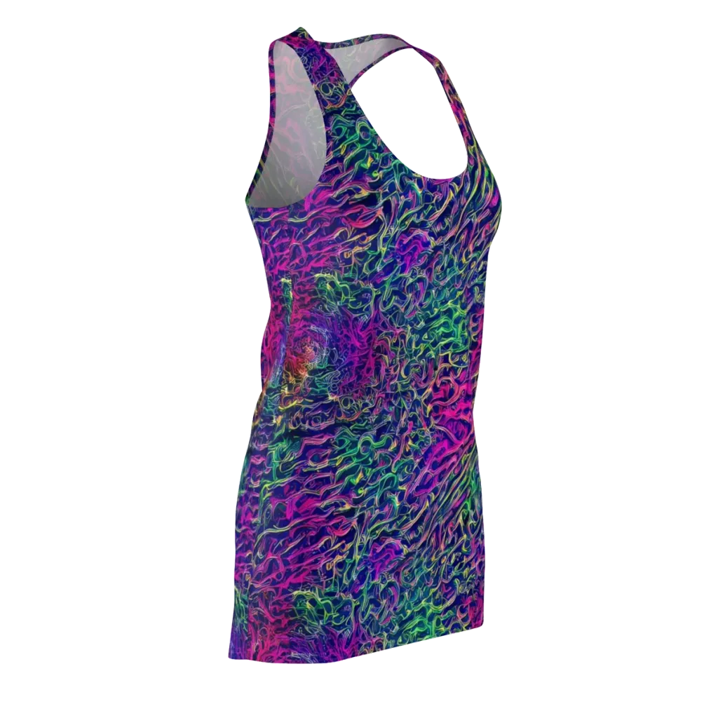 Fuchsia Frontier on Racerback Dress — Front Side