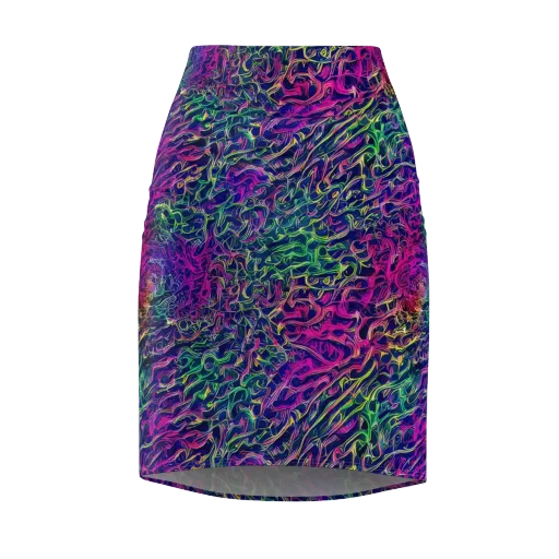Fuchsia Frontier on a Pencil Skirt