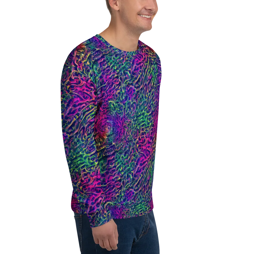 Fuchsia Frontier on Sweatshirt — Right Front