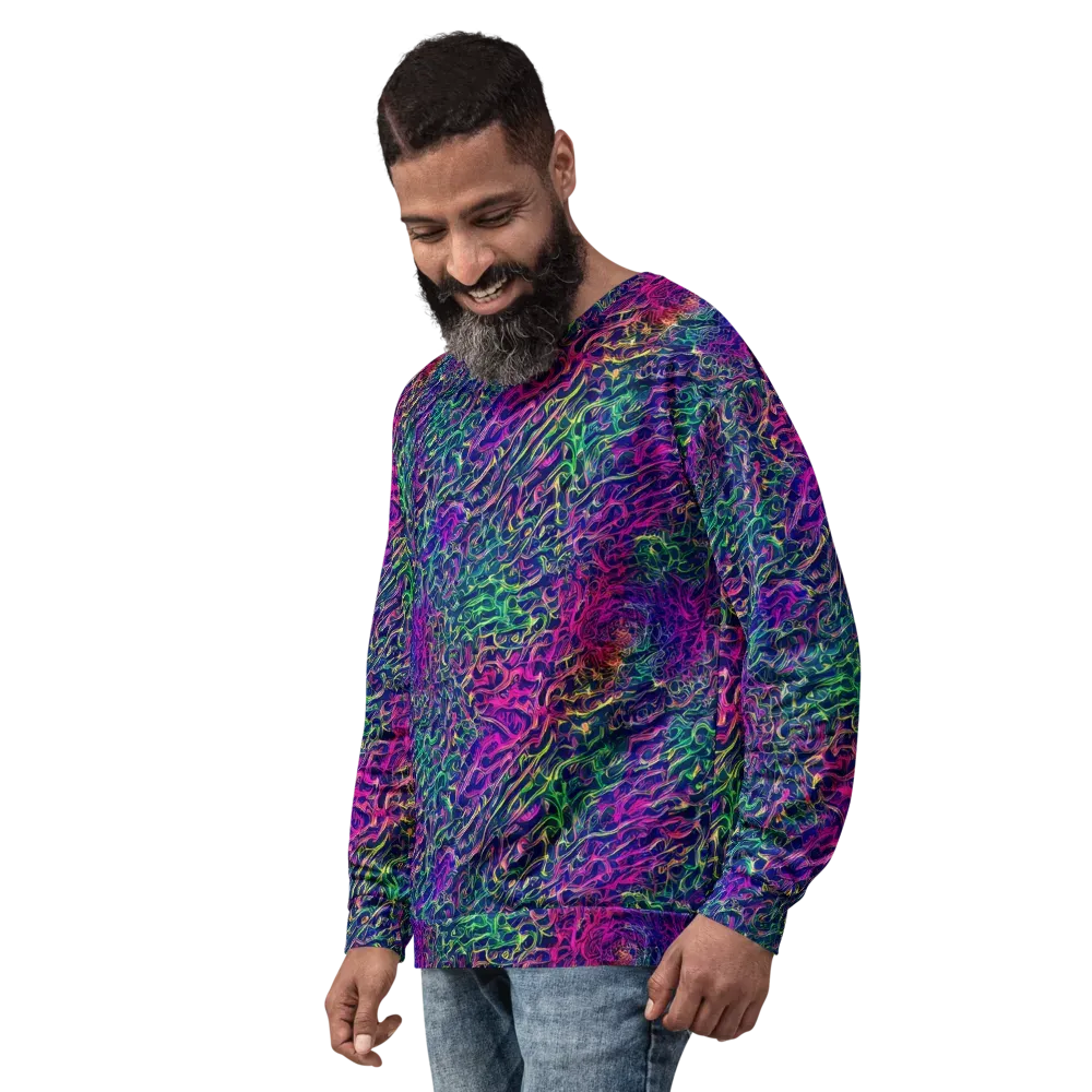 Fuchsia Frontier on Sweatshirt — Left Front