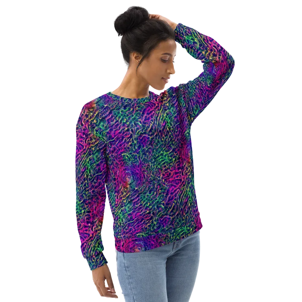 Fuchsia Frontier on Sweatshirt — Right Front