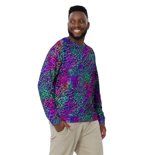 Fuchsia Frontier on a Sweatshirt