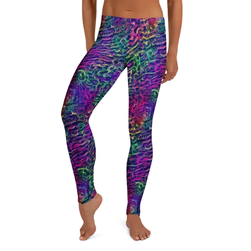 Fuchsia Frontier on a Leggings