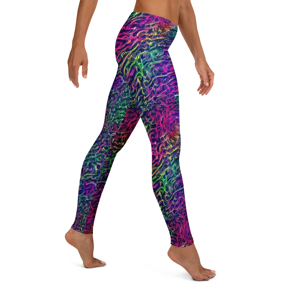 Fuchsia Frontier on Leggings — Right