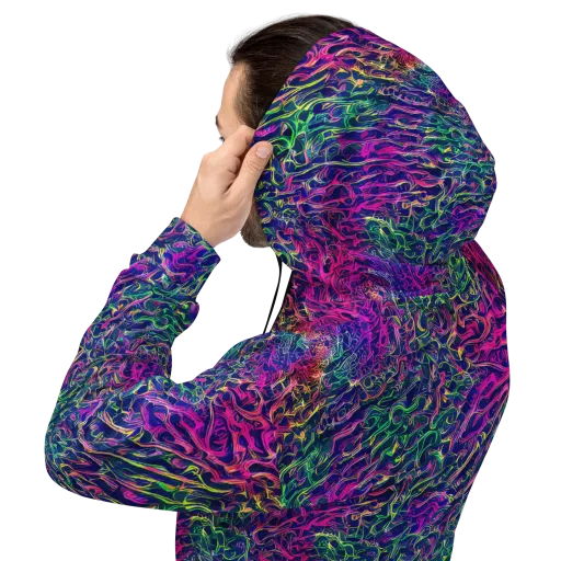 Fuchsia Frontier on a Hoodie