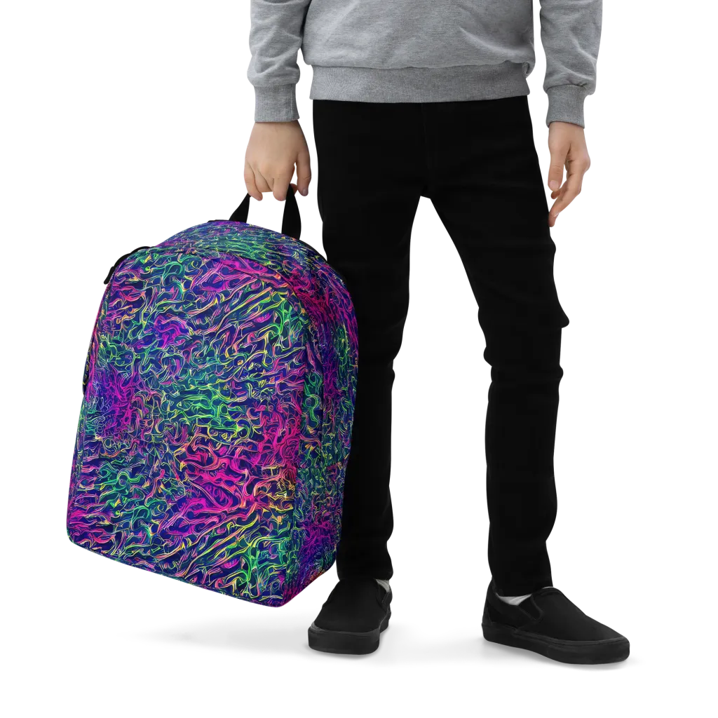 Fuchsia Frontier on Minimalist Backpack — Zoomed-in