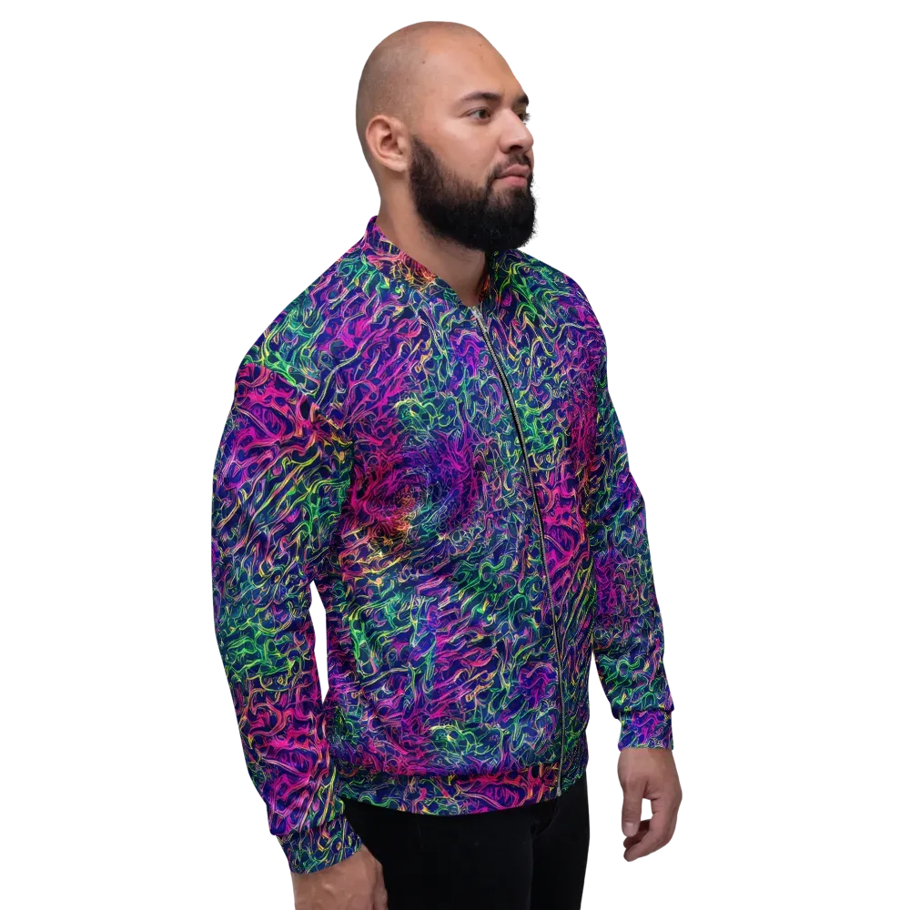 Fuchsia Frontier on Bomber Jacket — Right