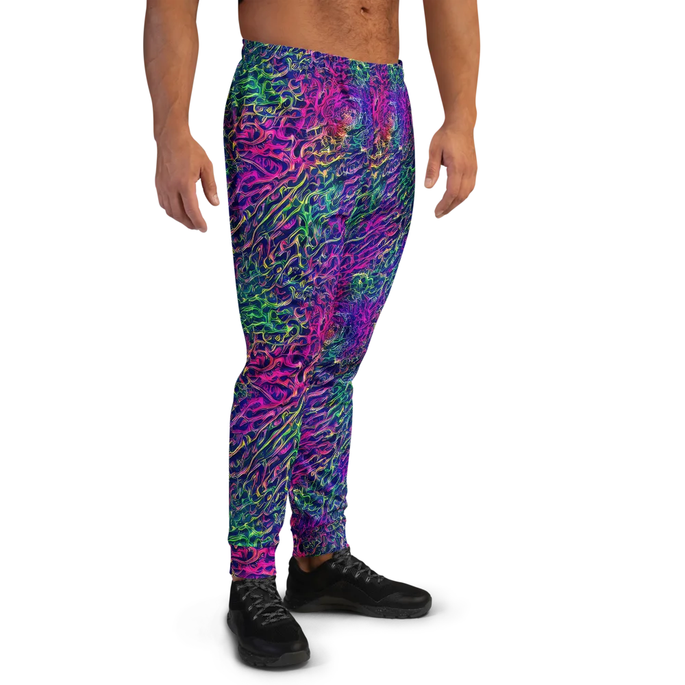 Fuchsia Frontier on Men's Joggers — Right