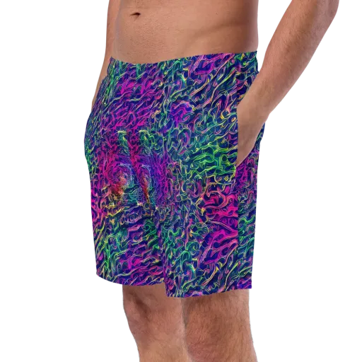 Fuchsia Frontier on a Swim Trunks