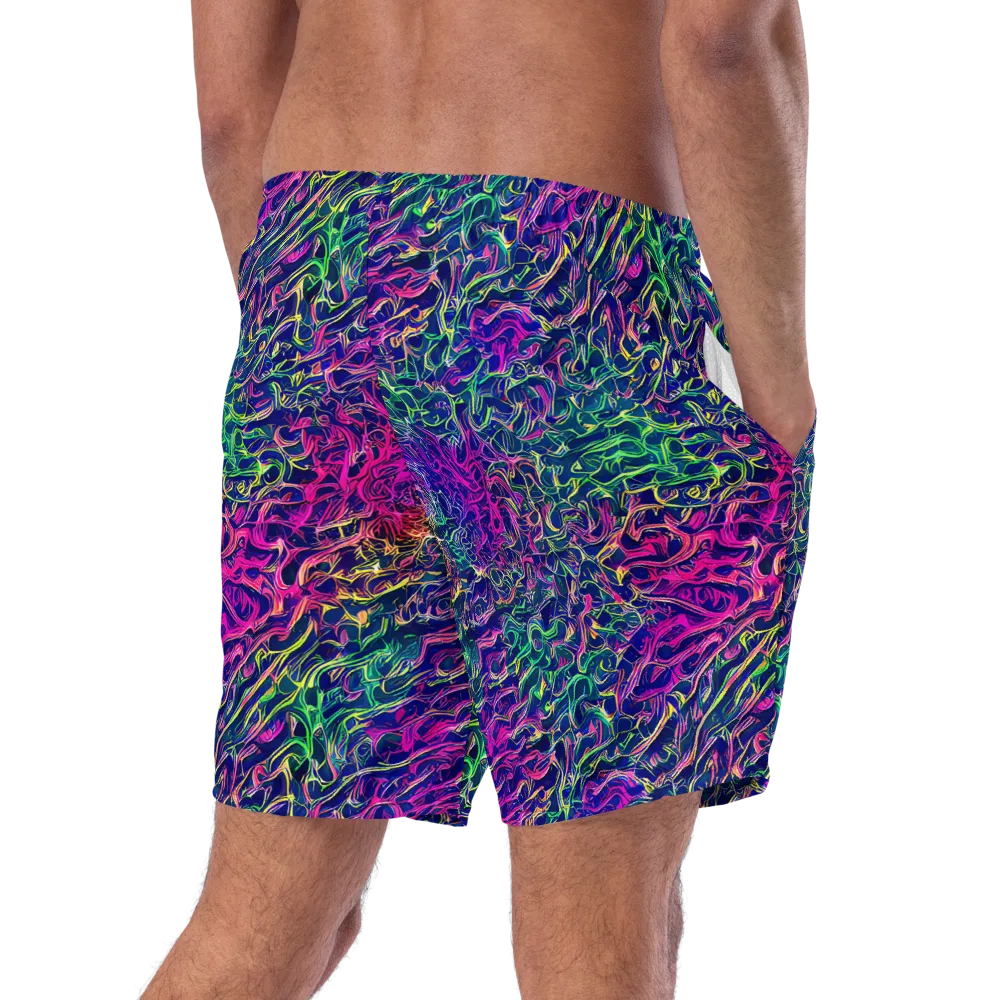 Fuchsia Frontier on Swim Trunks — Right Back