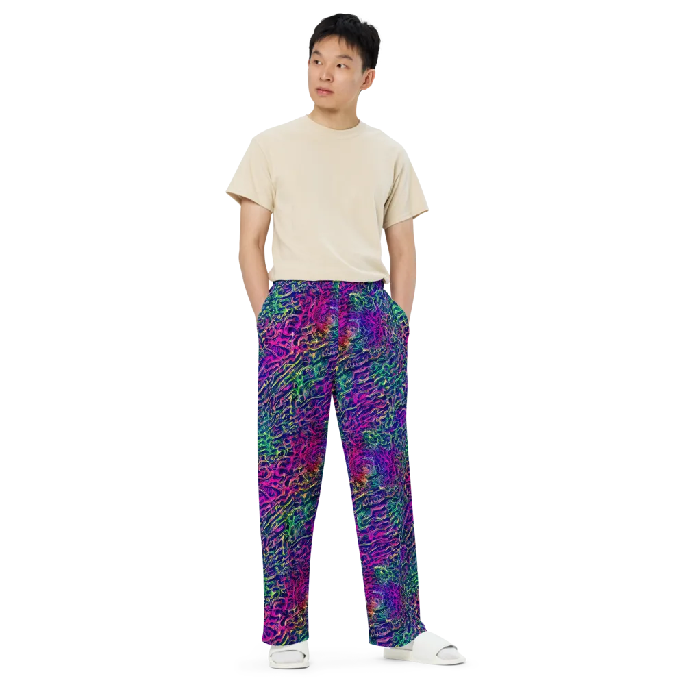 Fuchsia Frontier on Wide-Leg Pants — Front