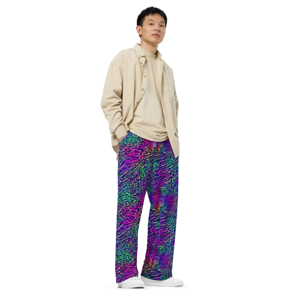 Fuchsia Frontier on Wide-Leg Pants — Right Front