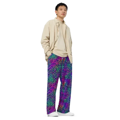 Fuchsia Frontier on a Wide-Leg Pants