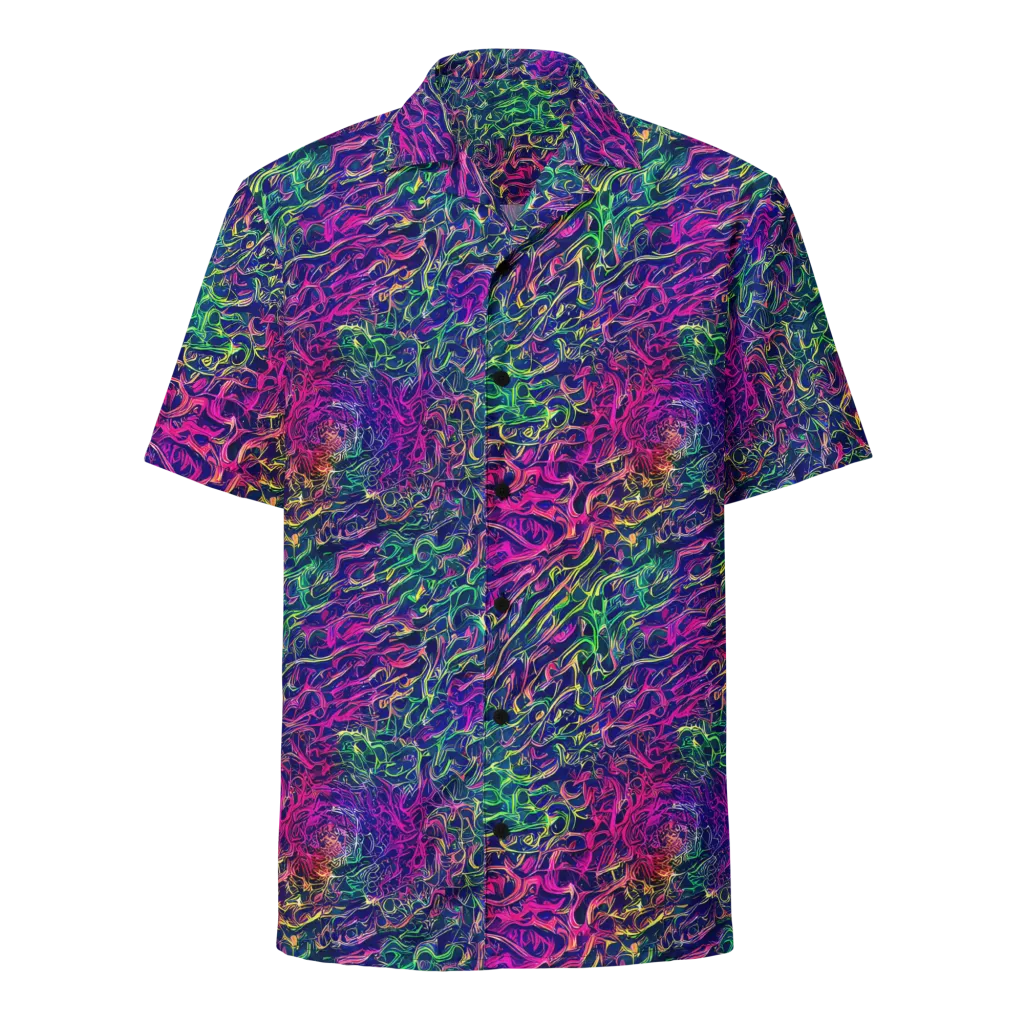 Fuchsia Frontier on Button Shirt — Front