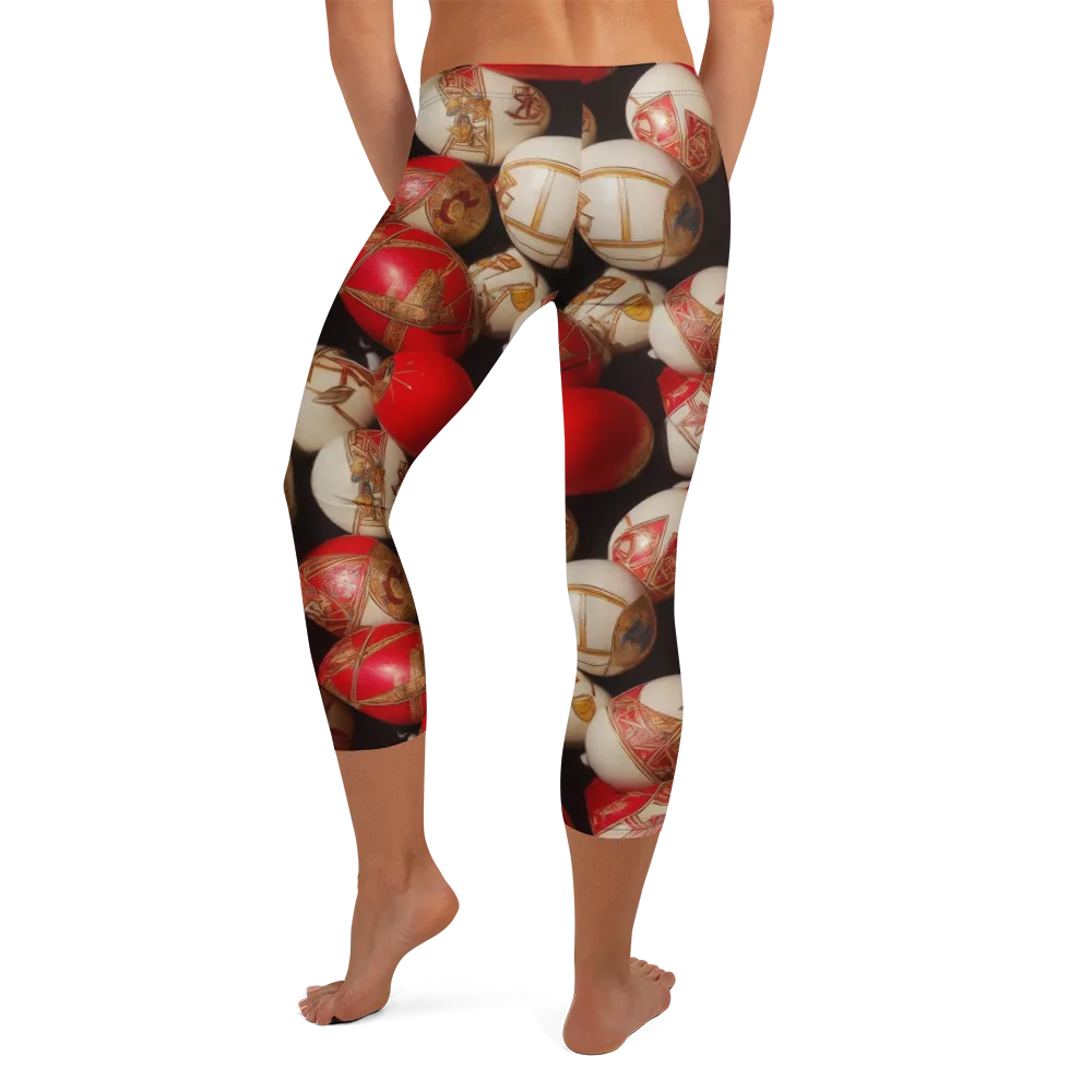 Crimson Relic on Capri Leggings — Back