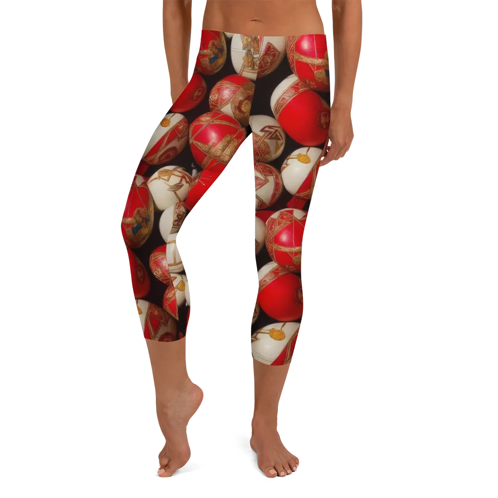 Crimson Relic on Capri Leggings — Front