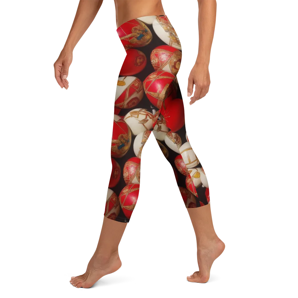 Crimson Relic on Capri Leggings — Left