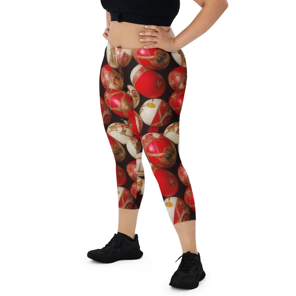 Crimson Relic on Capri Leggings — Front