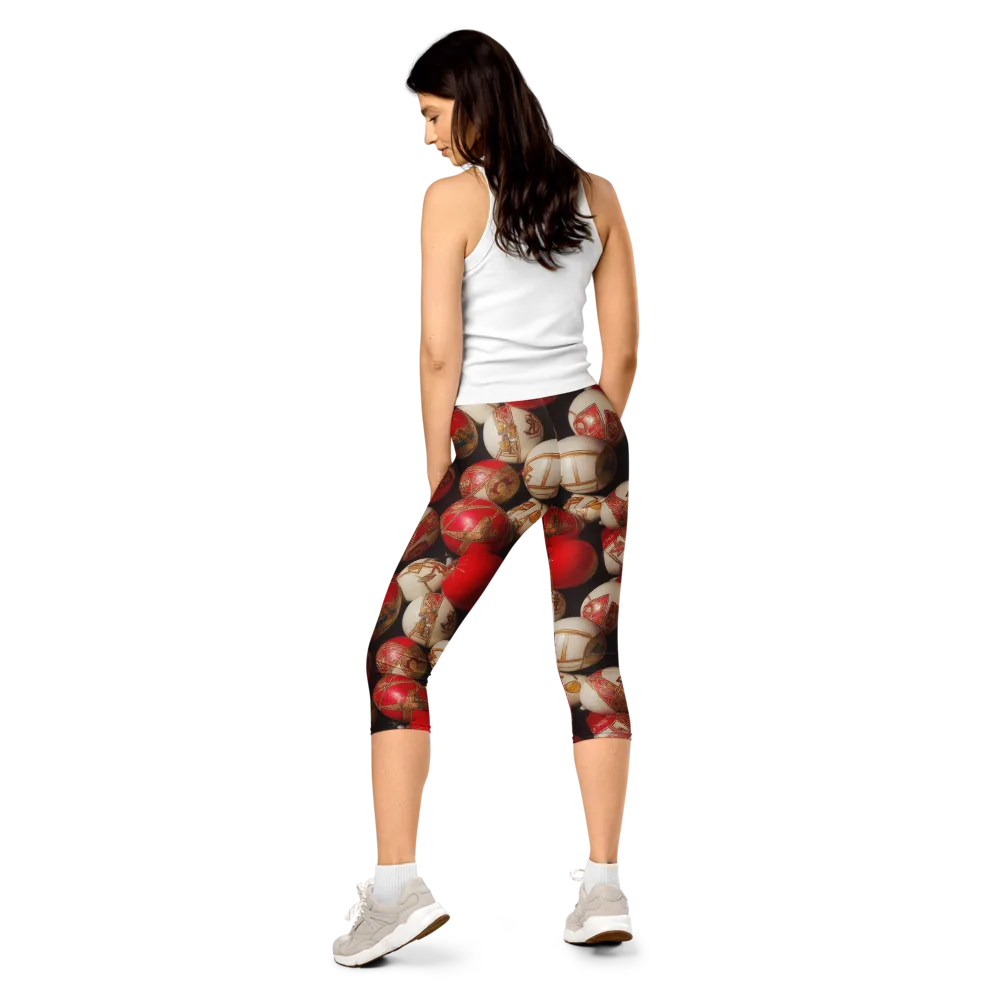 Crimson Relic on Capri Leggings — Back