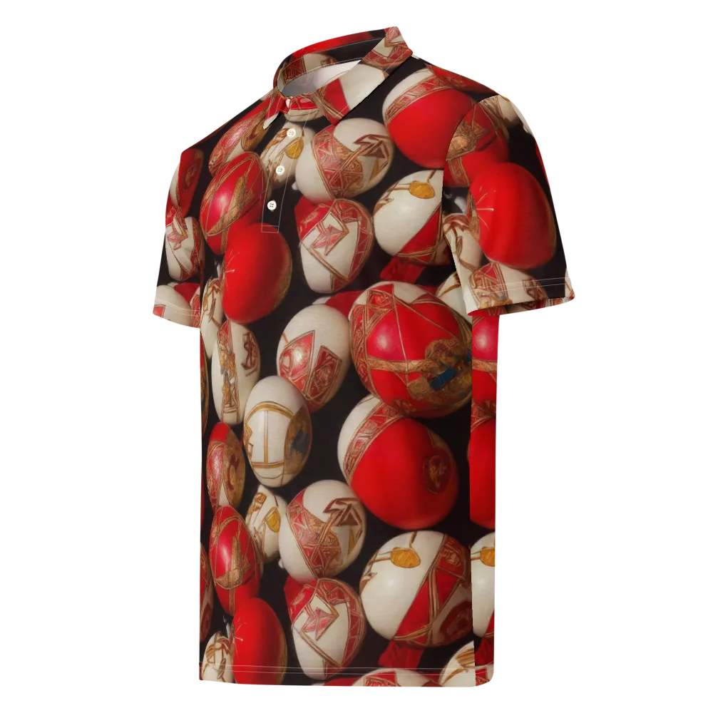 Crimson Relic on Men's Slim Fit Polo Shirt — Left Front
