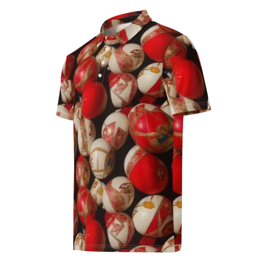 Crimson Relic on a Men's Slim Fit Polo Shirt