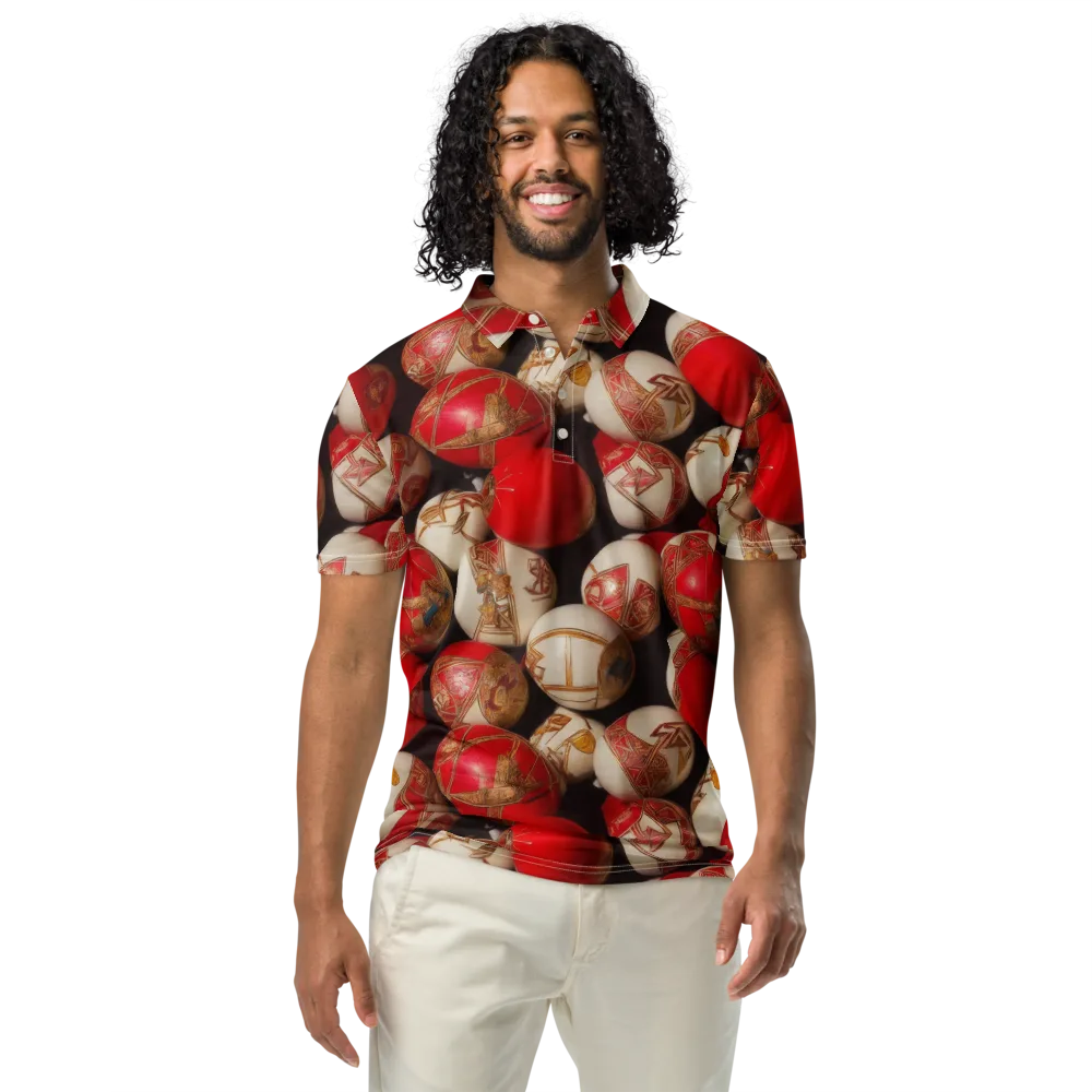Crimson Relic on Men's Slim Fit Polo Shirt — Front