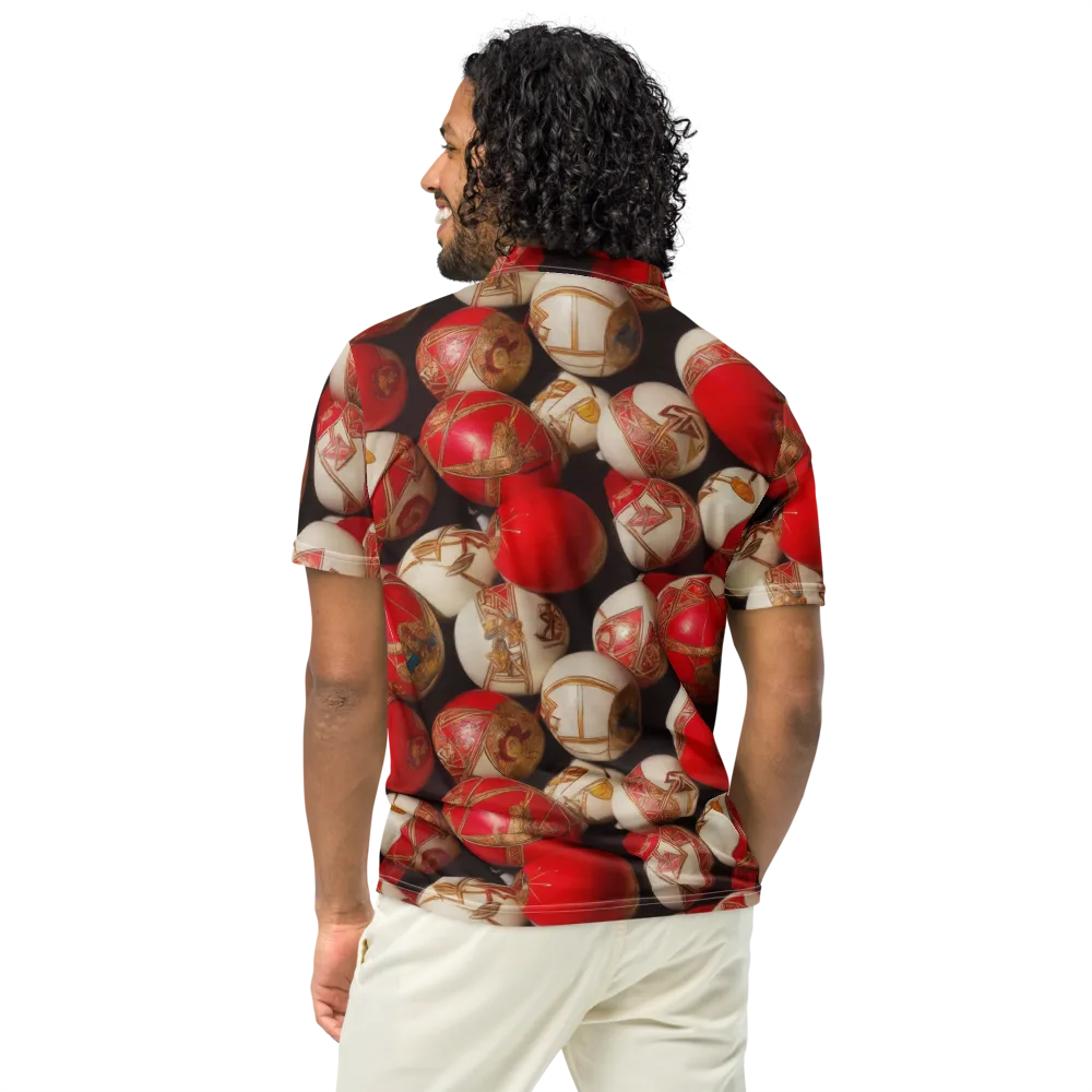 Crimson Relic on Men's Slim Fit Polo Shirt — Back