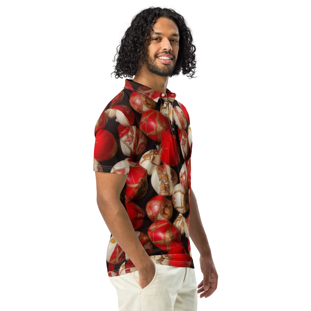 Crimson Relic on Men's Slim Fit Polo Shirt — Right Front