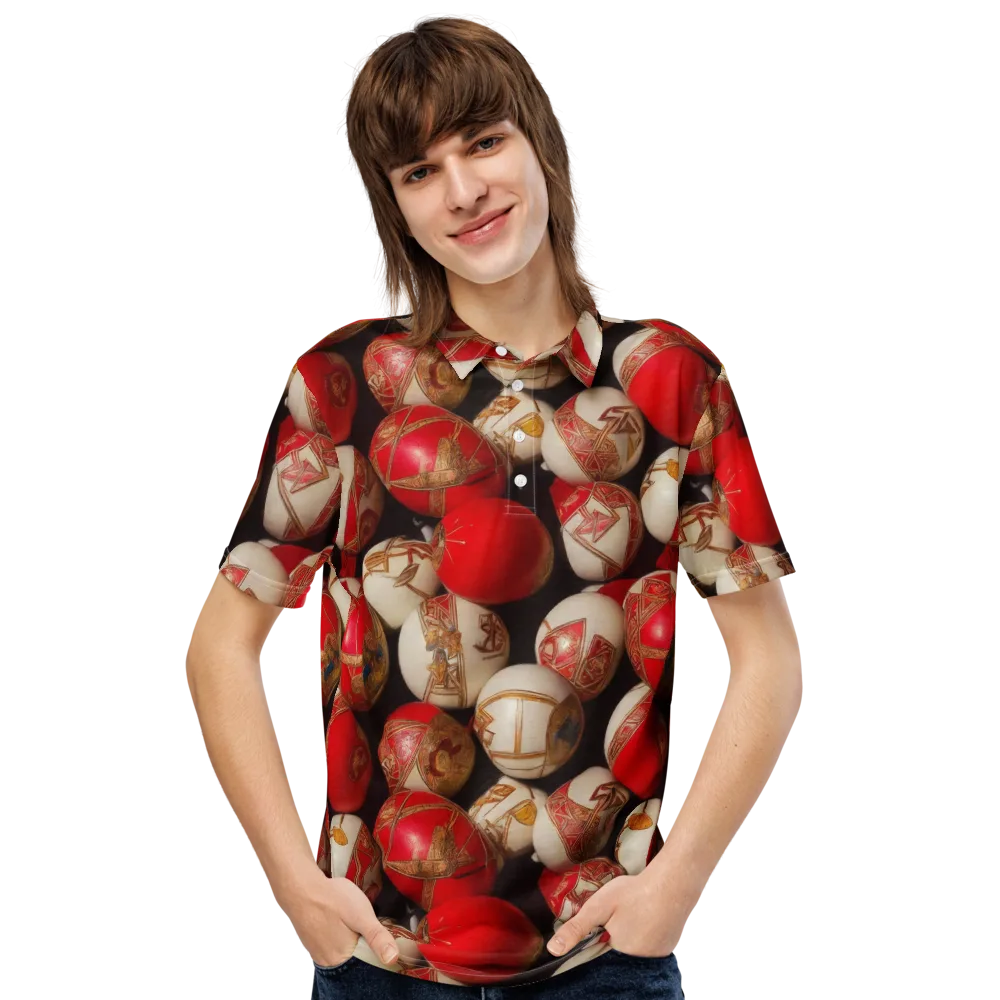 Crimson Relic on Men's Slim Fit Polo Shirt — Front