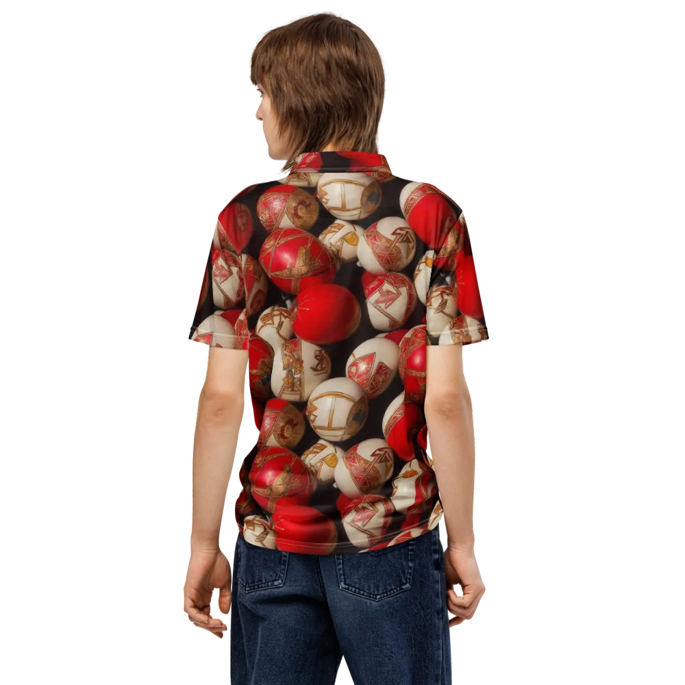 Crimson Relic on Men's Slim Fit Polo Shirt — Back