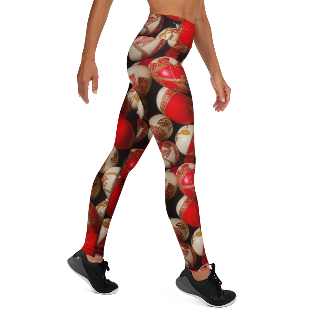 Crimson Relic on Yoga Leggings — Right