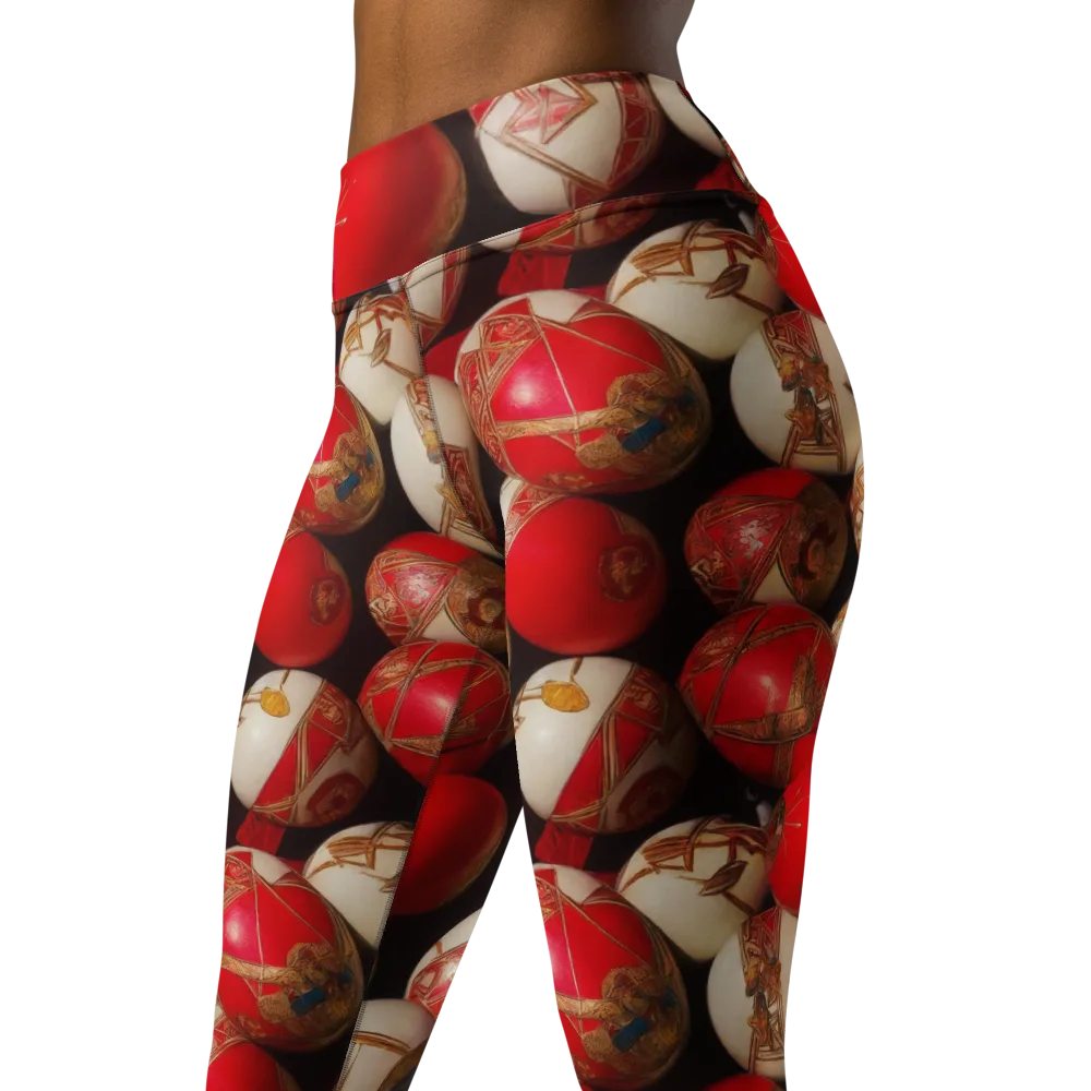 Crimson Relic on Yoga Leggings — Left Front