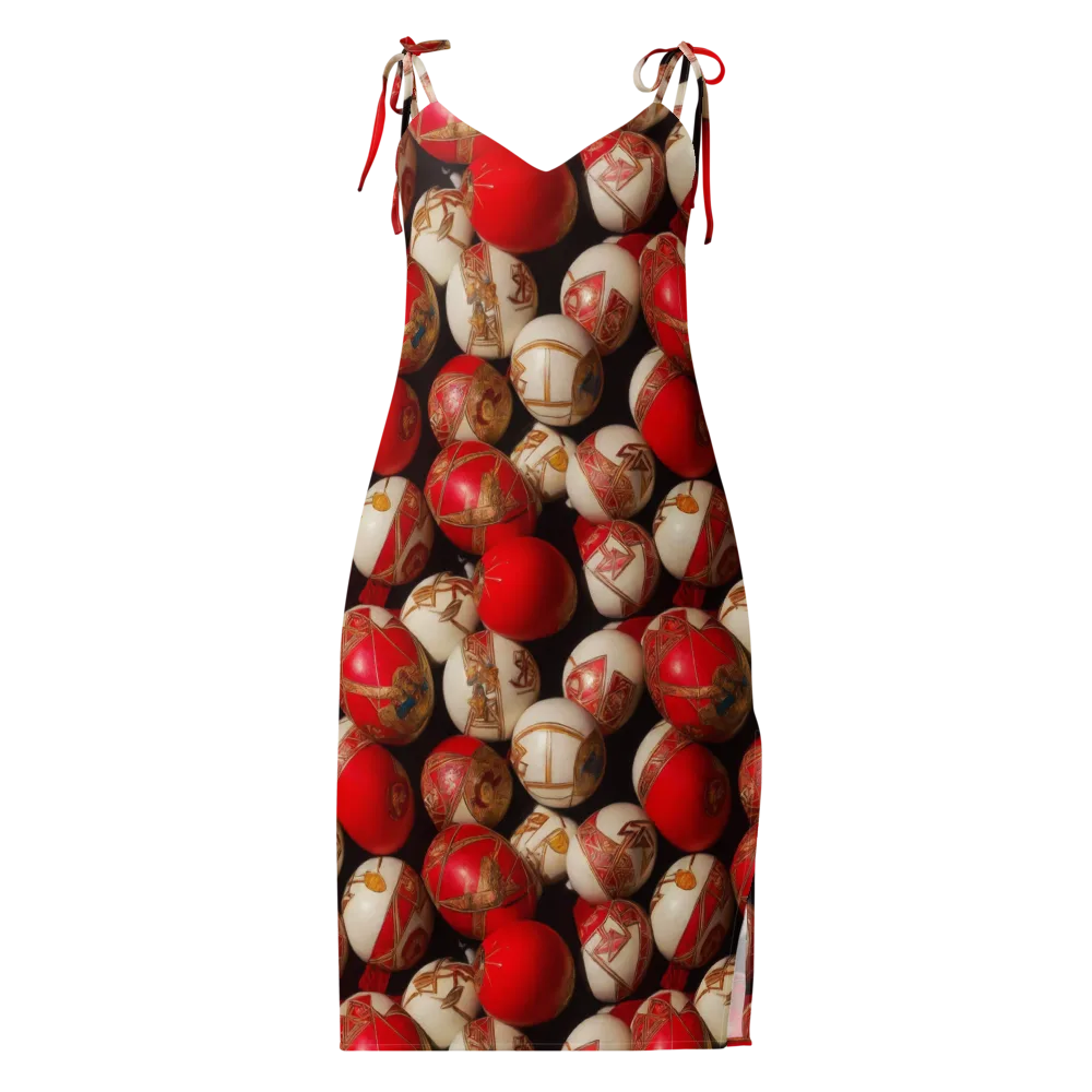 Crimson Relic on Slip Dress — Front