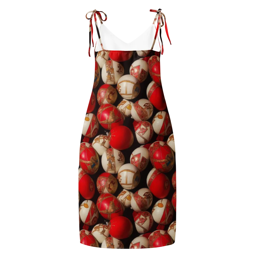 Crimson Relic on Slip Dress — Back