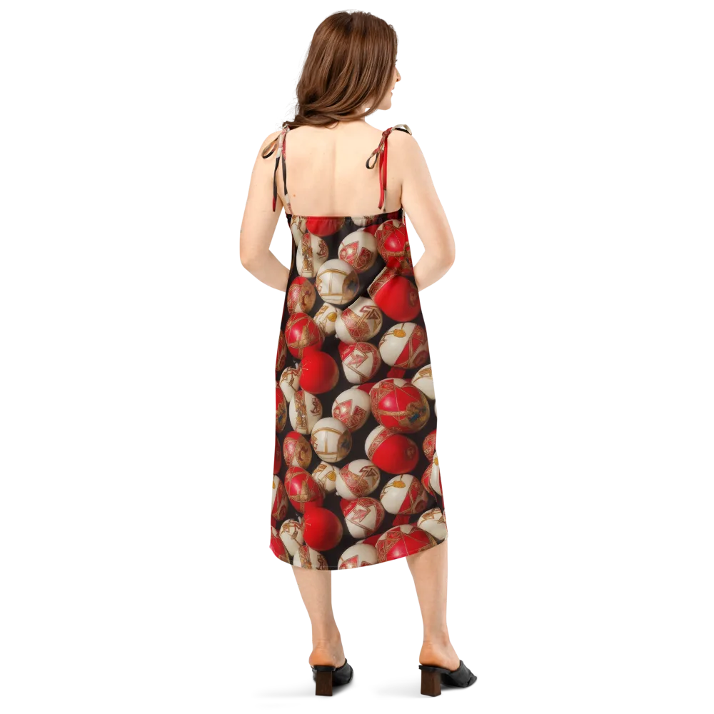 Crimson Relic on Slip Dress — Back