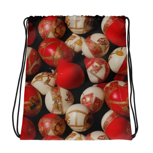 Crimson Relic on a Drawstring Bag