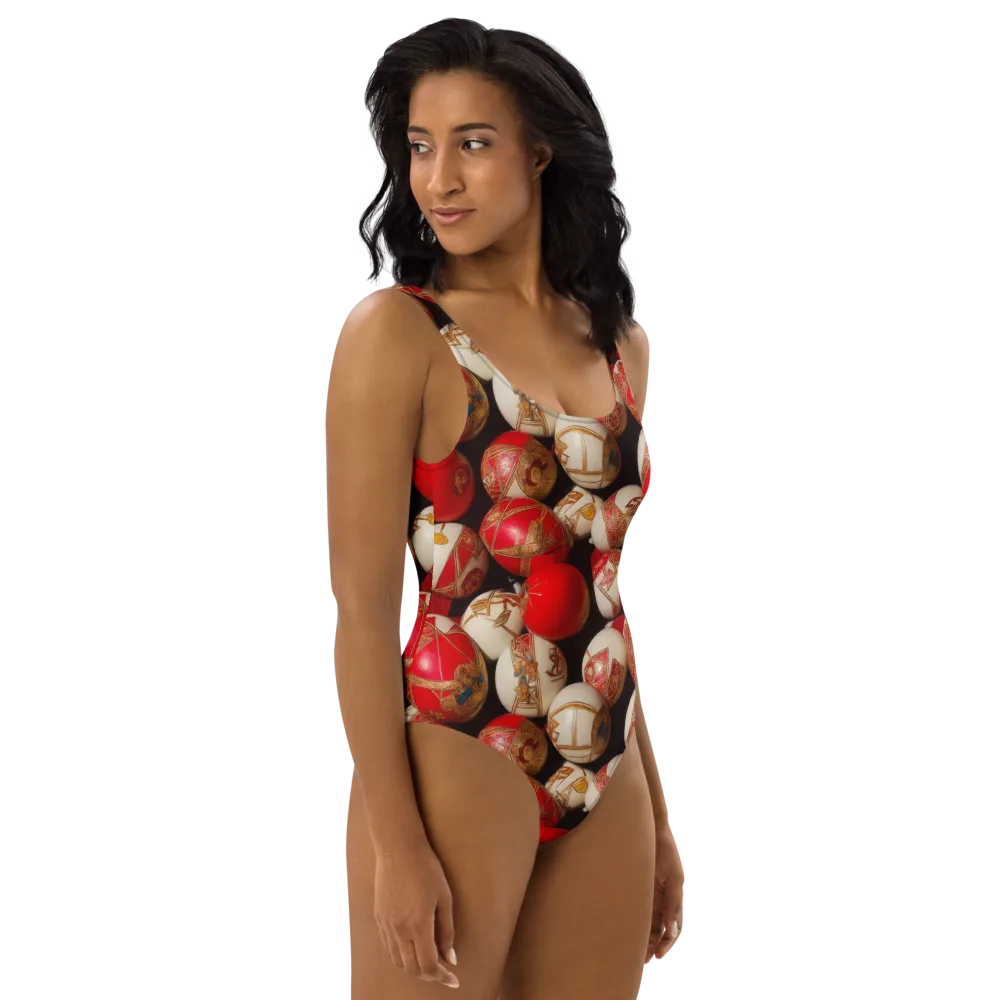 Crimson Relic on One-Piece Swimsuit — Right