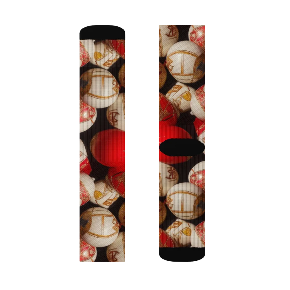 Crimson Relic on Socks — Right Sock