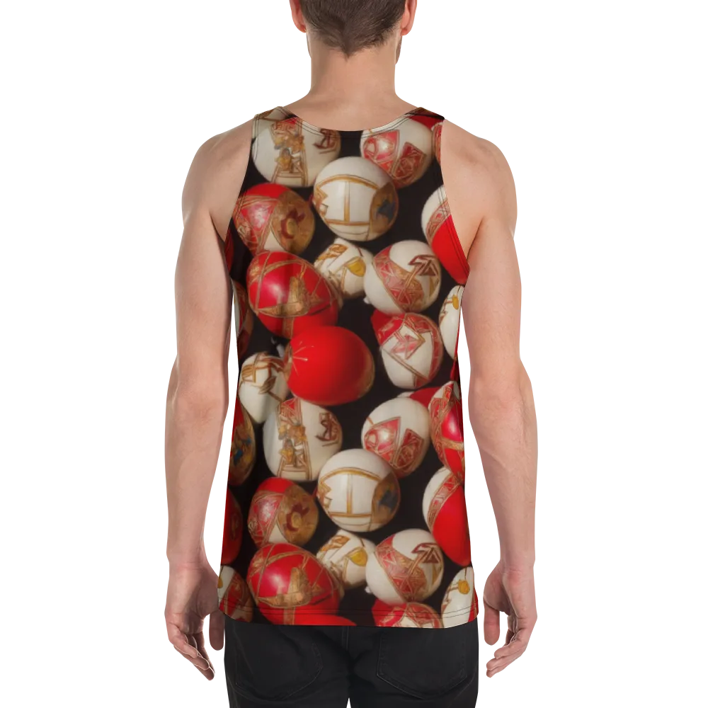 Crimson Relic on Men's Tank Top — Back