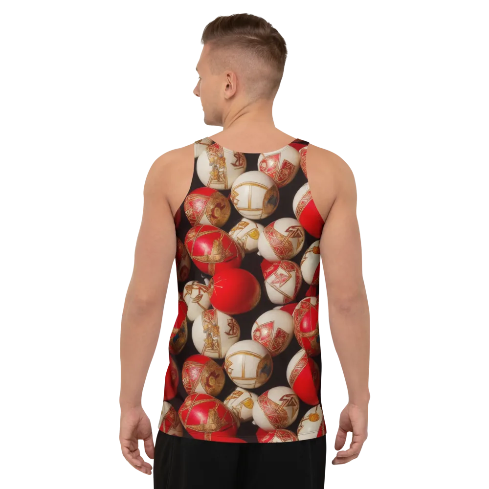 Crimson Relic on Men's Tank Top — Back