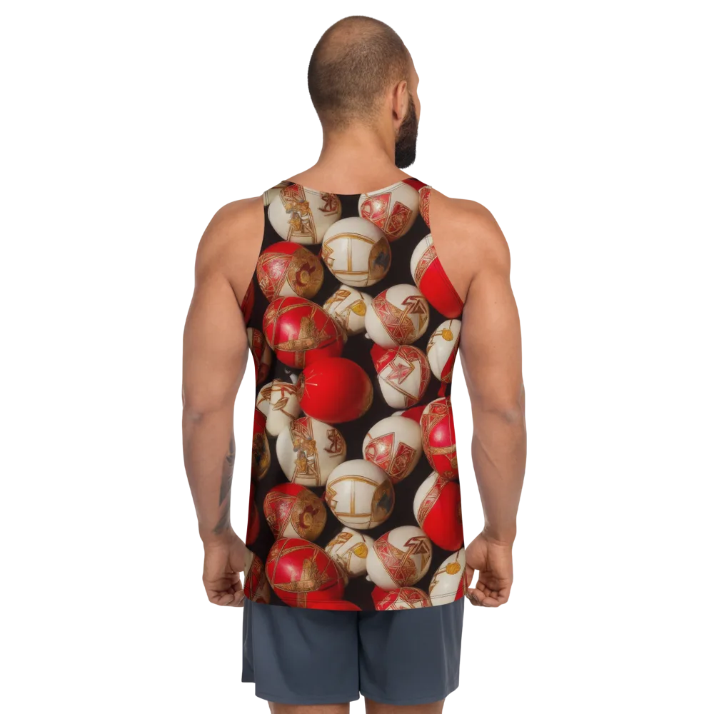 Crimson Relic on Men's Tank Top — Back