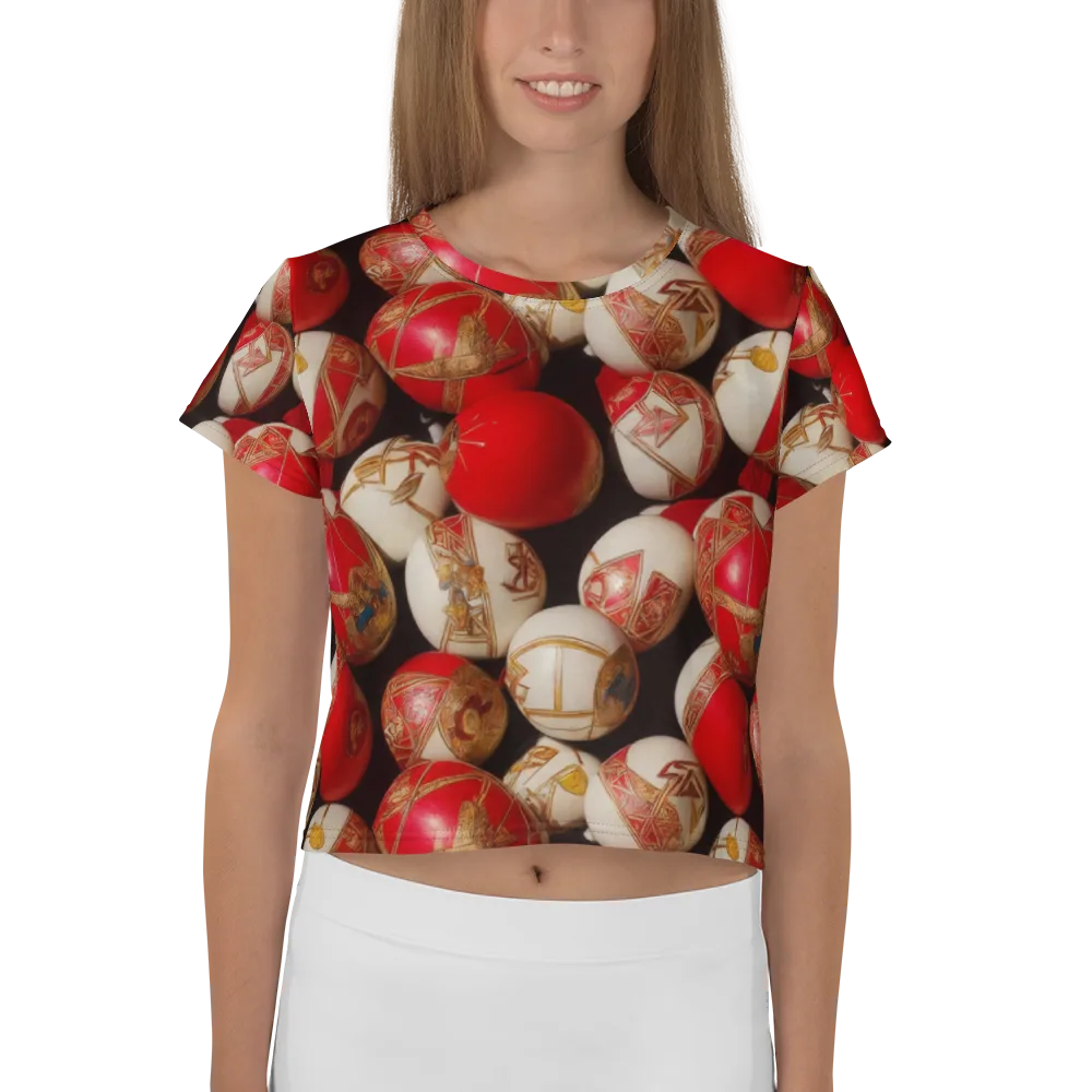 Crimson Relic on Crop Tee — Front