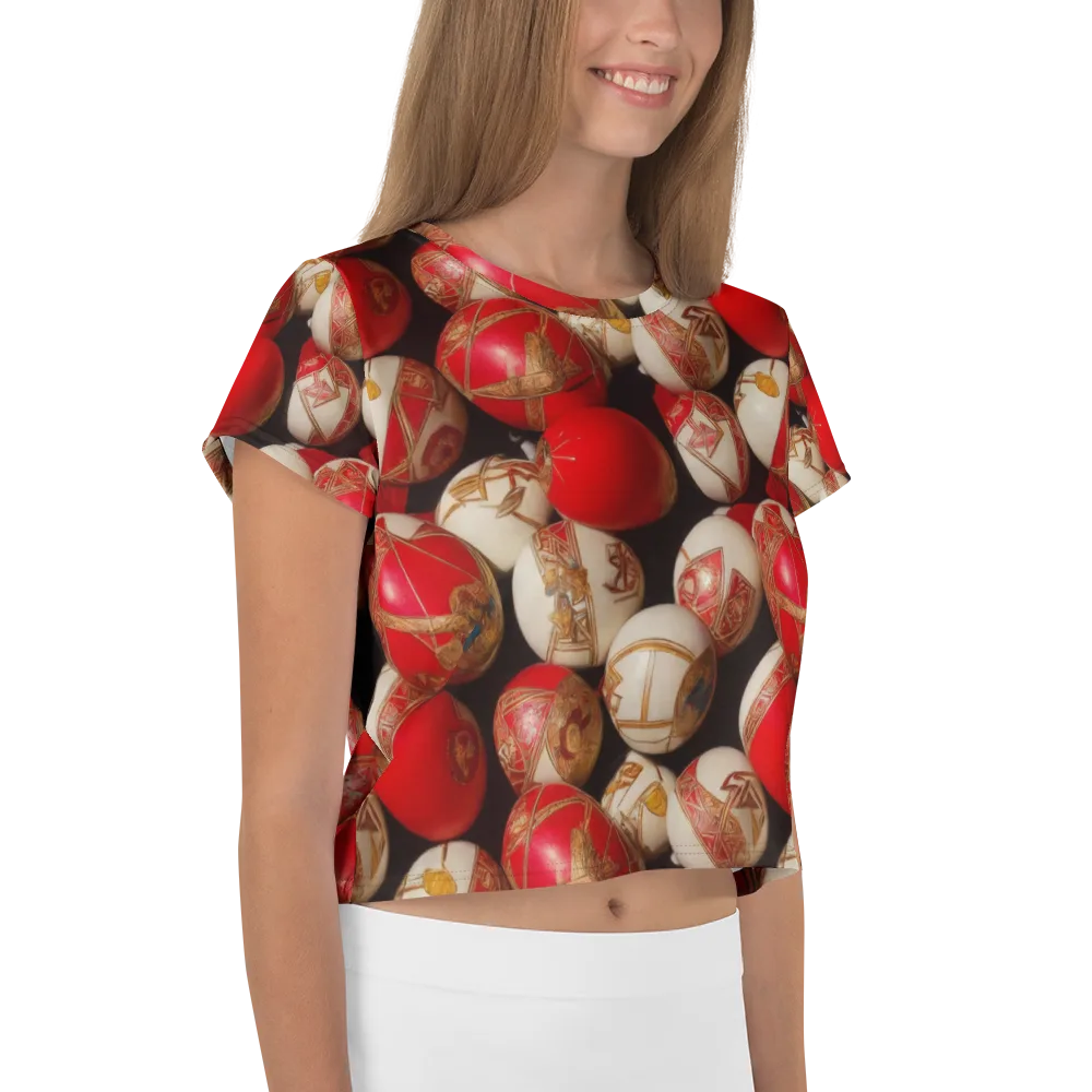 Crimson Relic on Crop Tee — Right