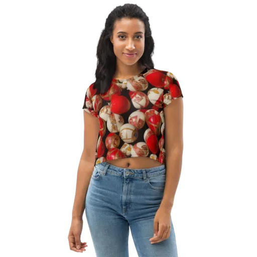 Crimson Relic on a Crop Tee