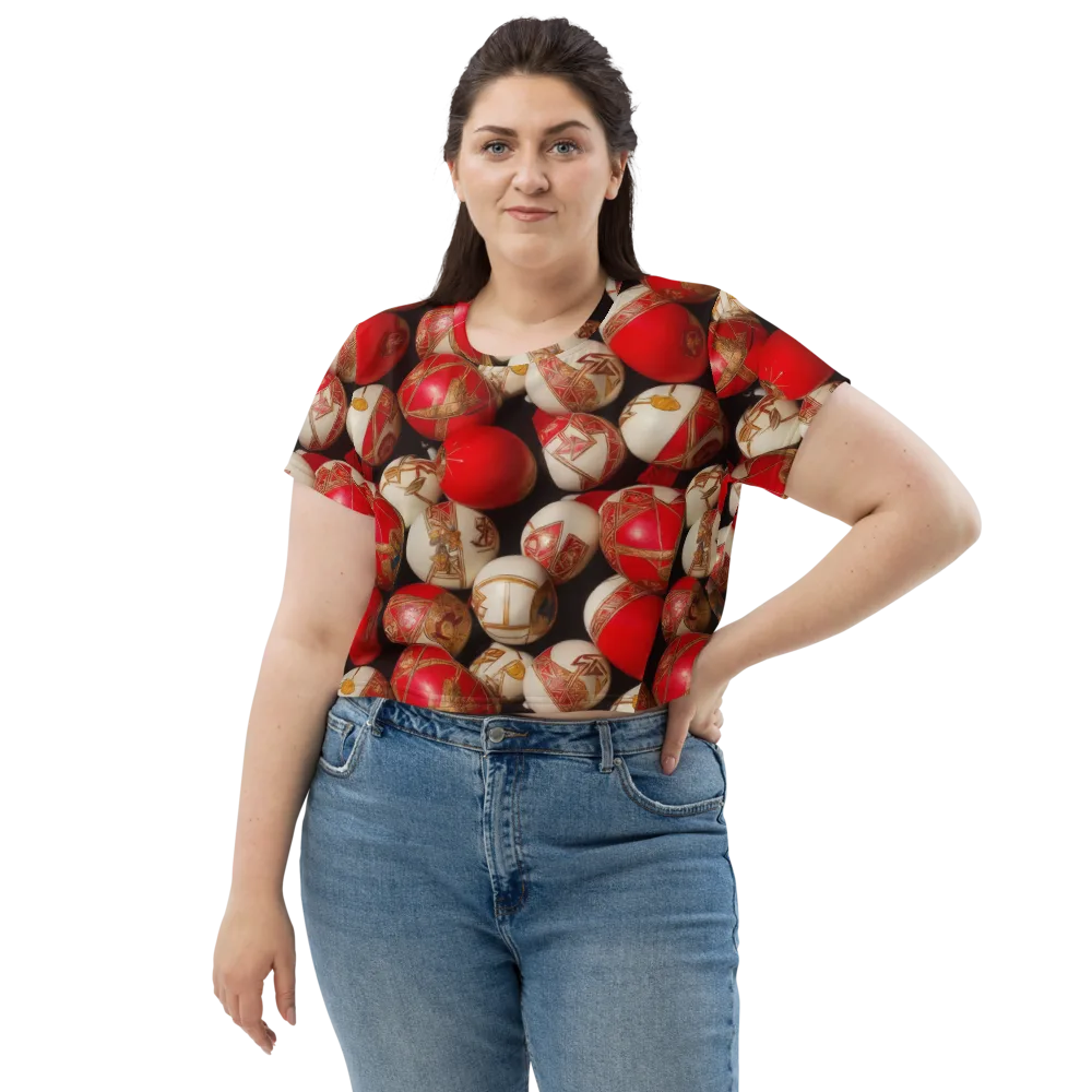 Crimson Relic on Crop Tee — Front